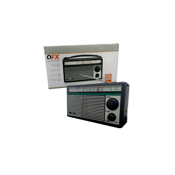 Radio retro FM electrico o con baterias MARCA QFX