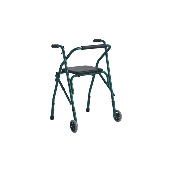 Andador plegable con Asiento y ruedas frontales MARCA ABM MEDICAL CARE