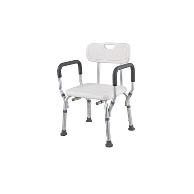 Silla para ducha con respaldo y apoya brazos MARCA ABM MEDICAL CARE