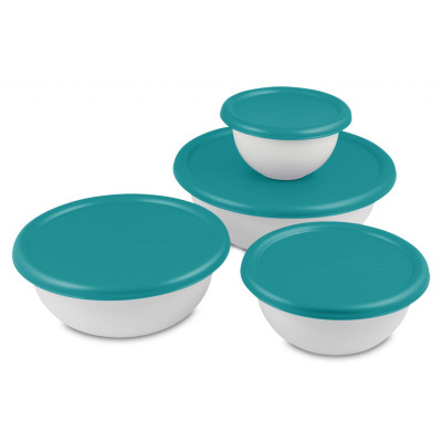Set de 4 recipientes plásticos con tapa MARCA STERILITE Set de 4 recipientes plásticos con tapa MARCA STERILITE