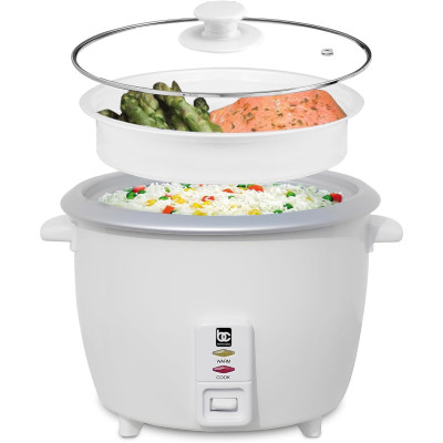 Arrocera con vaporera de 6 tazas 1.4 litros MARCA BENE CASA Arrocera con vaporera de 6 tazas 1.4 litros MARCA BENE CASA