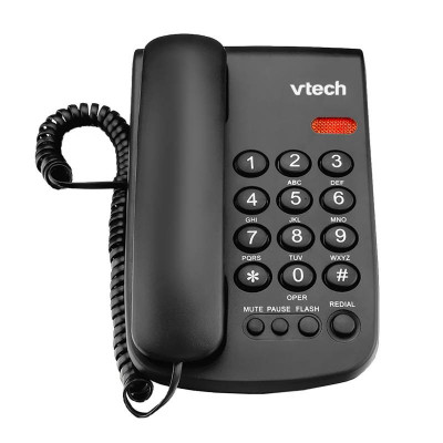 Teléfono de escritorio / mesa negro con bloqueo de llamadas MARCA VTECH Teléfono de escritorio / mesa negro con bloqueo de llamadas MARCA VTECH
