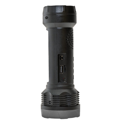 Linterna recargle con radio bluetooth y panel solar MARCA QFX Linterna recargle con radio bluetooth y panel solar MARCA QFX