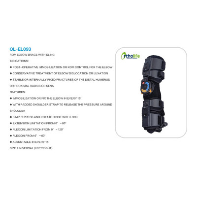 Soporte de codo ROM con cabestrillo MARCA ABM MEDICAL CARE Soporte de codo ROM con cabestrillo MARCA ABM MEDICAL CARE