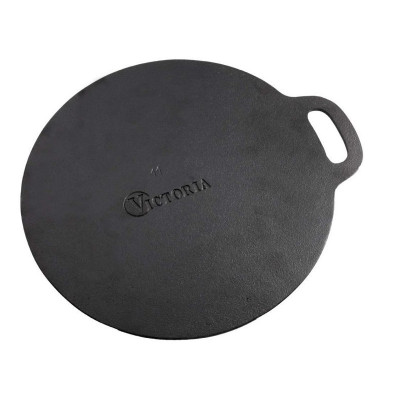 Comal de hierro fundido Crepe Pan, Dosa, Roti Tawa, Budare MARCA VICTORIA Comal de hierro fundido Crepe Pan, Dosa, Roti Tawa, Budare MARCA VICTORIA