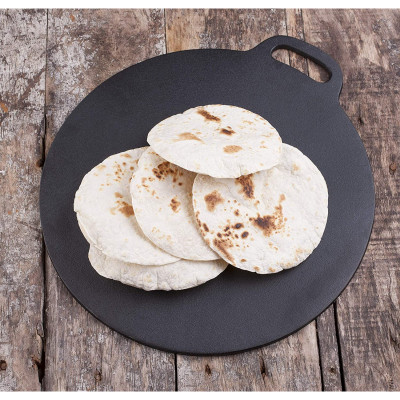 Comal de hierro fundido Crepe Pan, Dosa, Roti Tawa, Budare MARCA VICTORIA Comal de hierro fundido Crepe Pan, Dosa, Roti Tawa, Budare MARCA VICTORIA