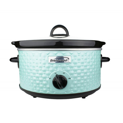 Olla de cocimiento lento Turquesa de 3 litros MARCA BRENTWOOD Olla de cocimiento lento Turquesa de 3 litros MARCA BRENTWOOD