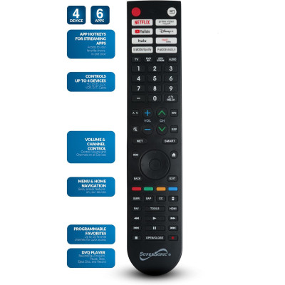 Control remoto universal MARCA SUPERSONIC Control remoto universal MARCA SUPERSONIC