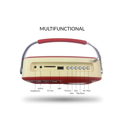 Radio Retro AM/FM recargable MARCA SUPERSONIC