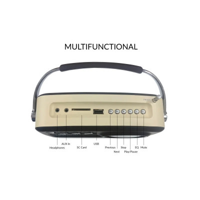 Radio Retro AM/FM recargable MARCA SUPERSONIC