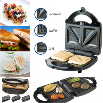 Sandwichera multifuncional de acero inoxidable MARCA PREMIUM Sandwichera multifuncional de acero inoxidable MARCA PREMIUM
