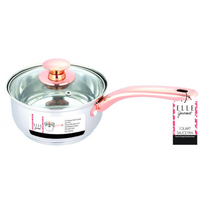Olla de acero inoxidable de 0.95 litros MARCA ELLE Olla de acero inoxidable de 0.95 litros MARCA ELLE