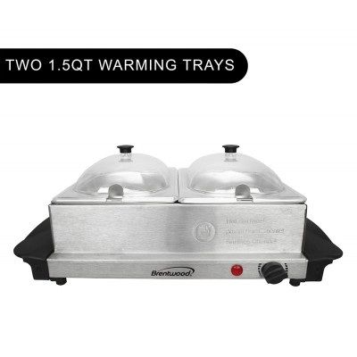 Servidor para buffet de 2 bandejas MARCA BRENTWOOD Servidor para buffet de 2 bandejas MARCA BRENTWOOD