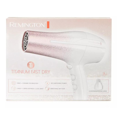 Secadora de pelo con titanium 1875W MARCA REMINGTON Secadora de pelo con titanium 1875W MARCA REMINGTON