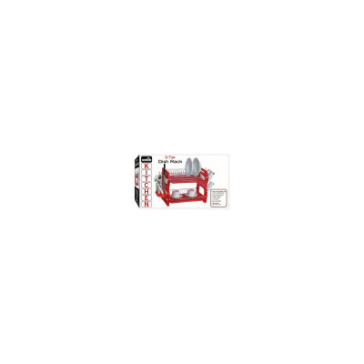 Escurridor de platos de 2 Niveles Rojo MARCA EUROWARE Escurridor de platos de 2 Niveles Rojo MARCA EUROWARE