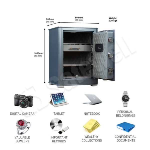 Caja fuerte de lujo para joyería, armas y todo tipo de valores MARCA SAFEWELL