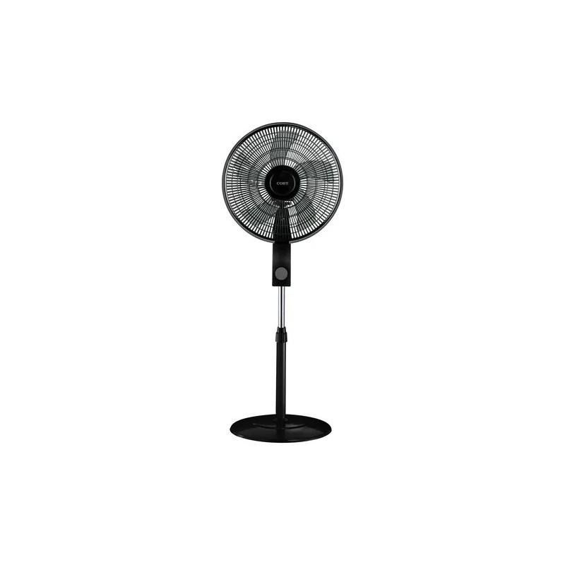 Ventilador de pedestal de 16" Negro MARCA PREMIERE BY ABM Ventilador de pedestal de 16" Negro MARCA PREMIERE BY ABM