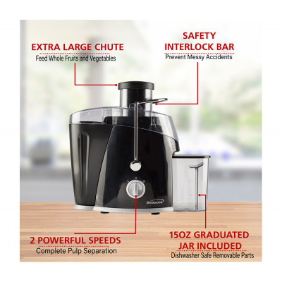 Extractor de jugos de 400W MARCA BRENTWOOD Extractor de jugos de 400W MARCA BRENTWOOD