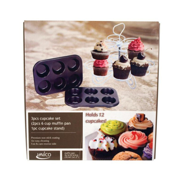 Set de 3 piezas para horner para hacer 12 cupcakes MARCA ELLE