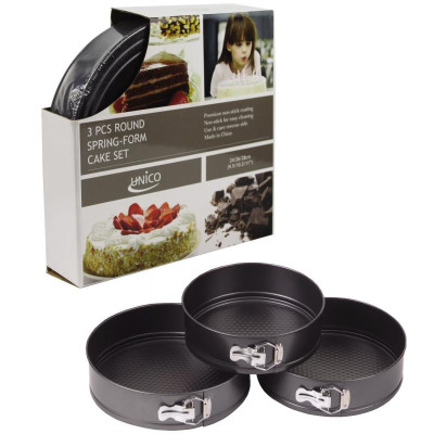 Set de 3 Moldes redondos para hornear MARCA EUROHOME