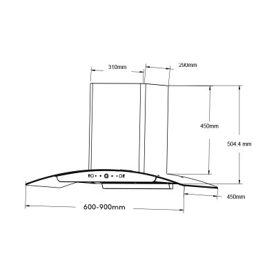 Extractor de olores de 60 cm tipo campana MARCA PREMIERE BY ABM